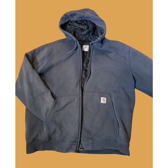 CARHARTT Hooded Sweatshirt/Jacket, Full Zip, in Charcoal| Men’s Size: L - Picture 1 of 7